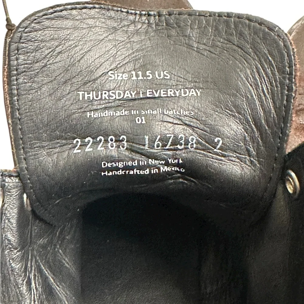 Thursday Boot Company Dark Brown Leather Boots sz 11.5 - Picture 6 of 16